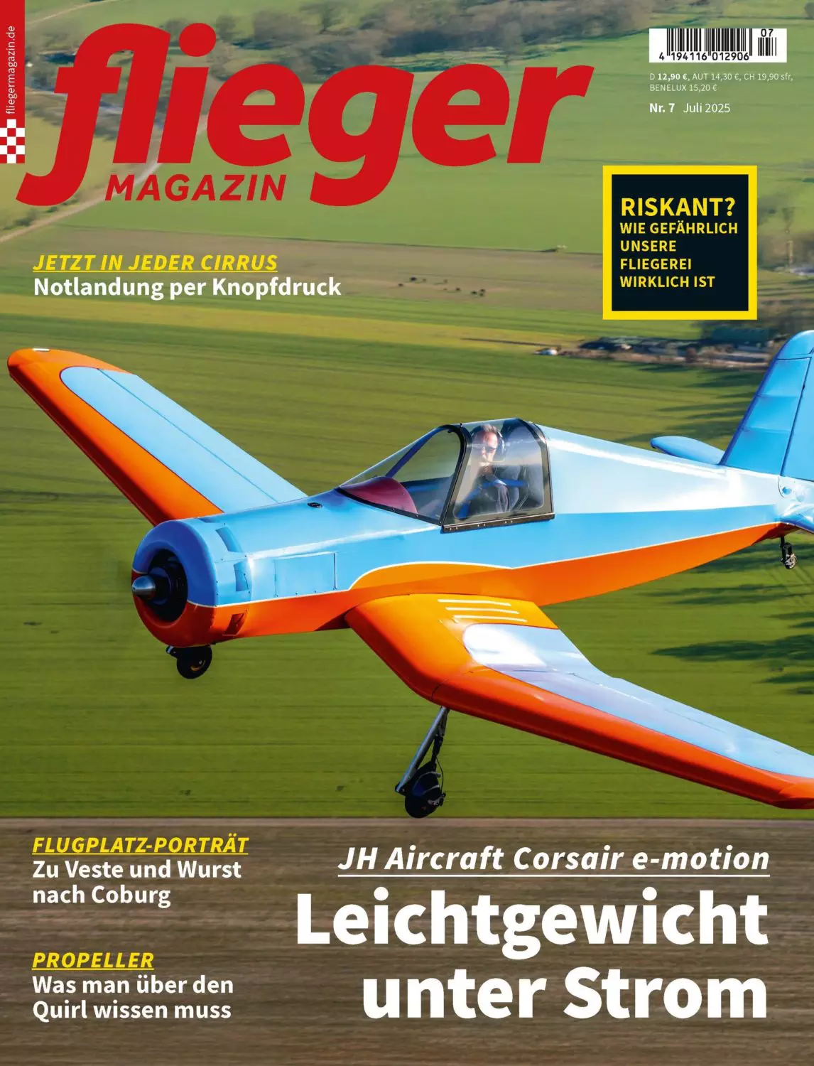 fliegermagazin 7/2025: Vorstellung der JH Aircraft Corsair e-motion