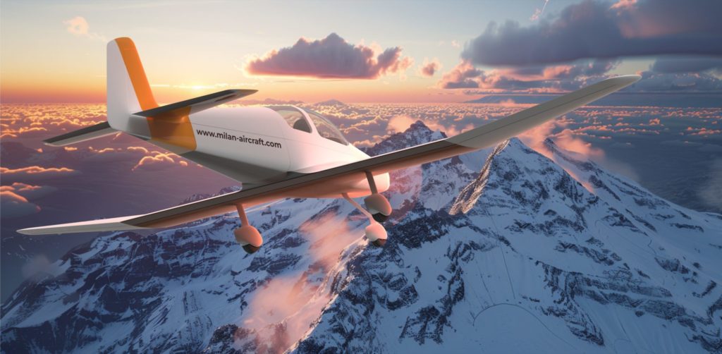Rendering Milan Aircraft Elektroflugzeug 